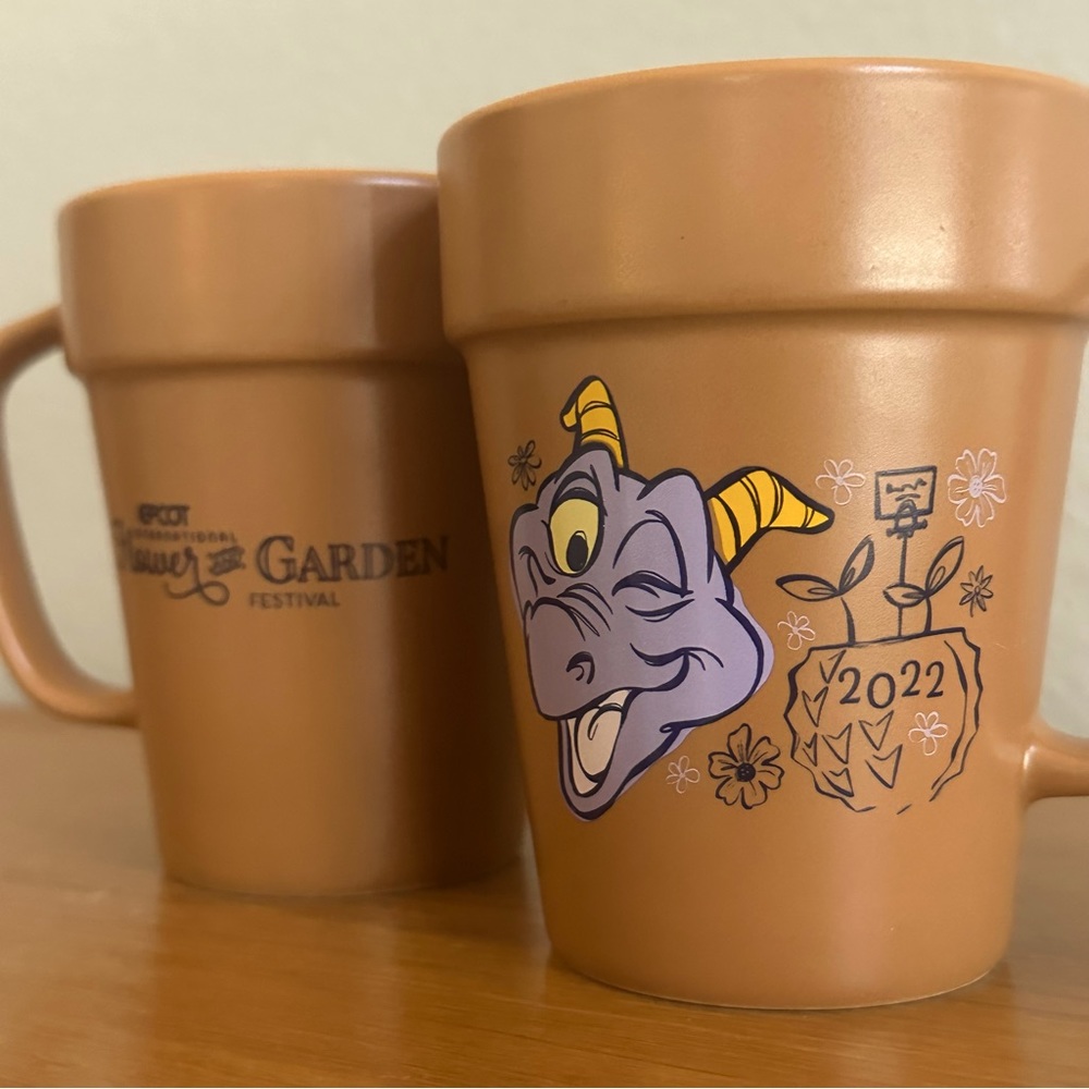 NWT - Disney 2022 Epcot Flower and Garden Pass-holder mugs - Featuring Figment